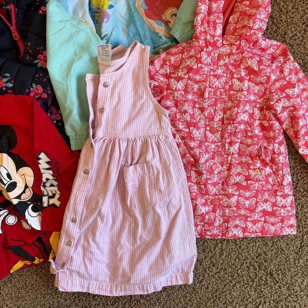 Kids 4T‎ clothing / Jacket bundle All seasons, EUC, Disney, Gap, Ariel, Mickey